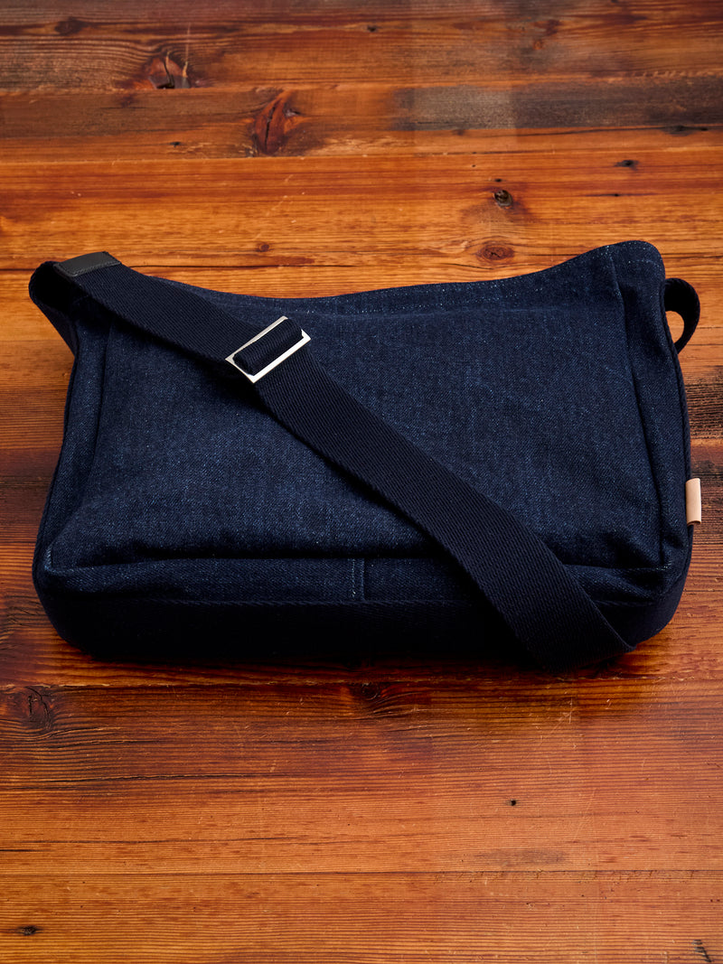 Square Shoulder Bag in Indigo One Wash