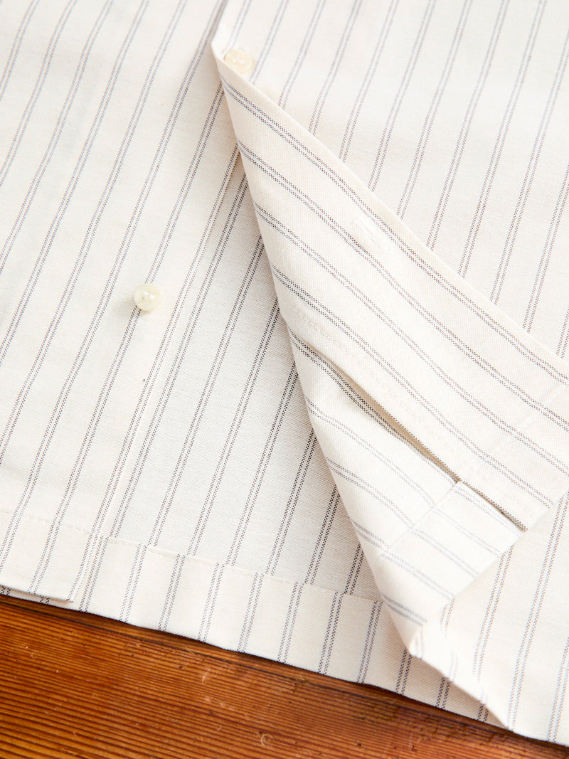 "Striped Oxford" Aloha Shirt in Ecru