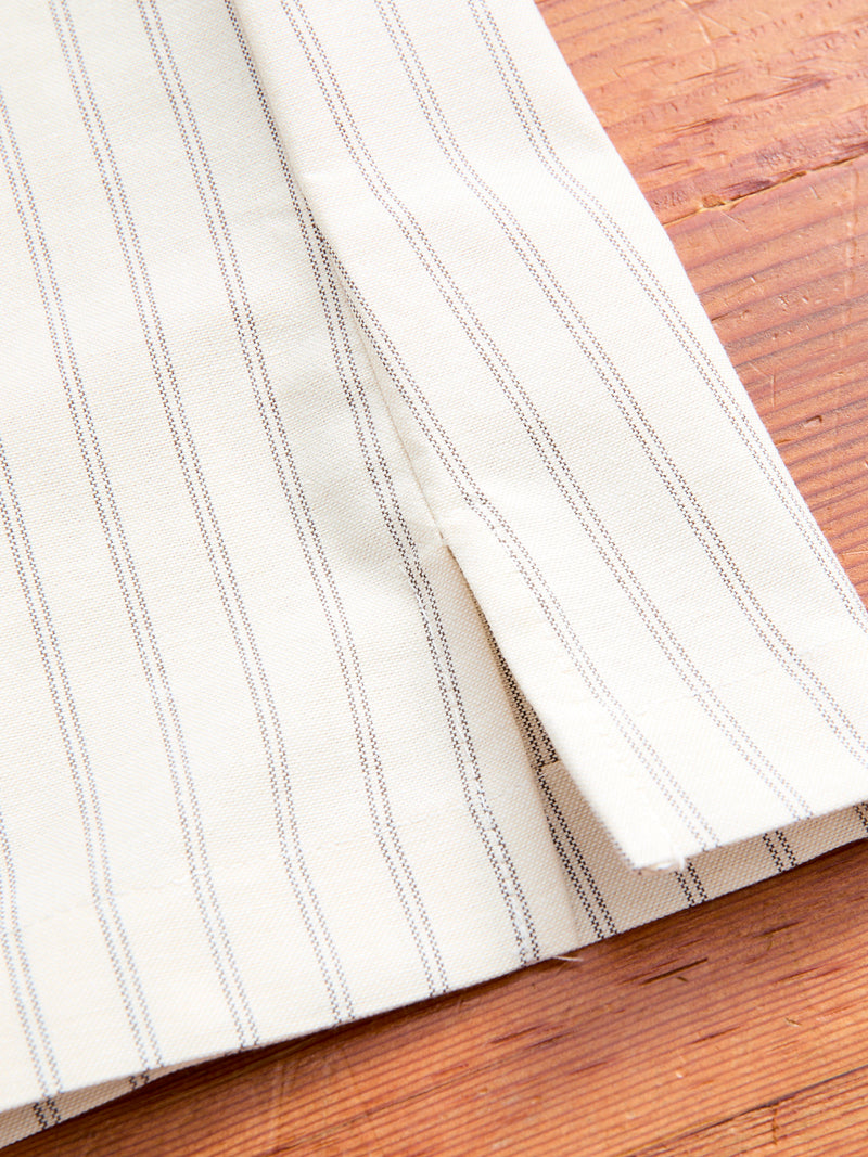 "Striped Oxford" Aloha Shirt in Ecru