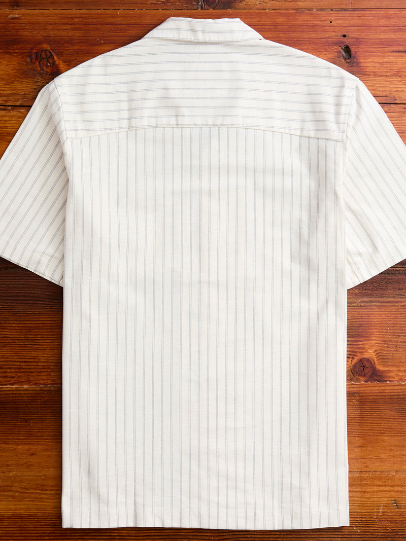 "Striped Oxford" Aloha Shirt in Ecru