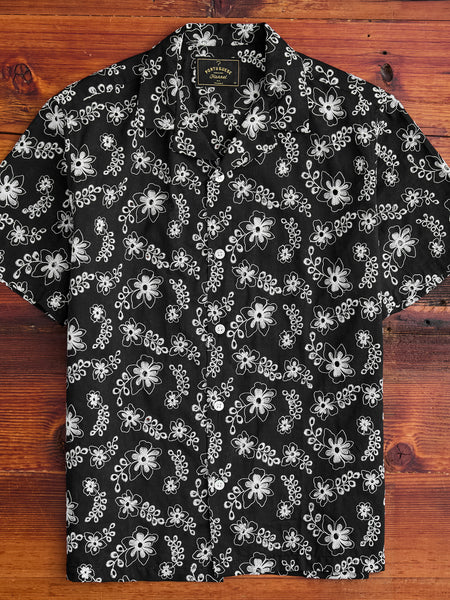 Folclore Button-Up Shirt in Black