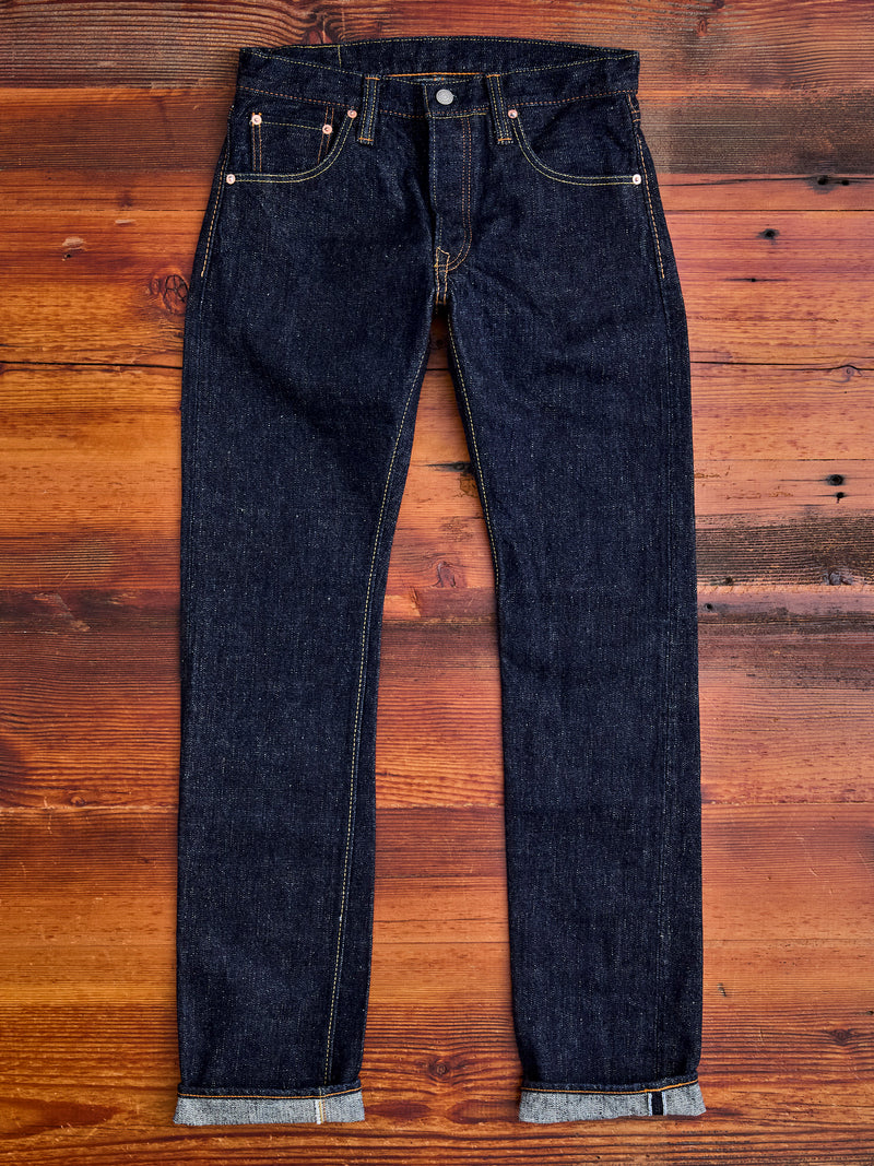 SLB-005 16.5oz Rinsed Selvedge Denim - Slim Straight Fit