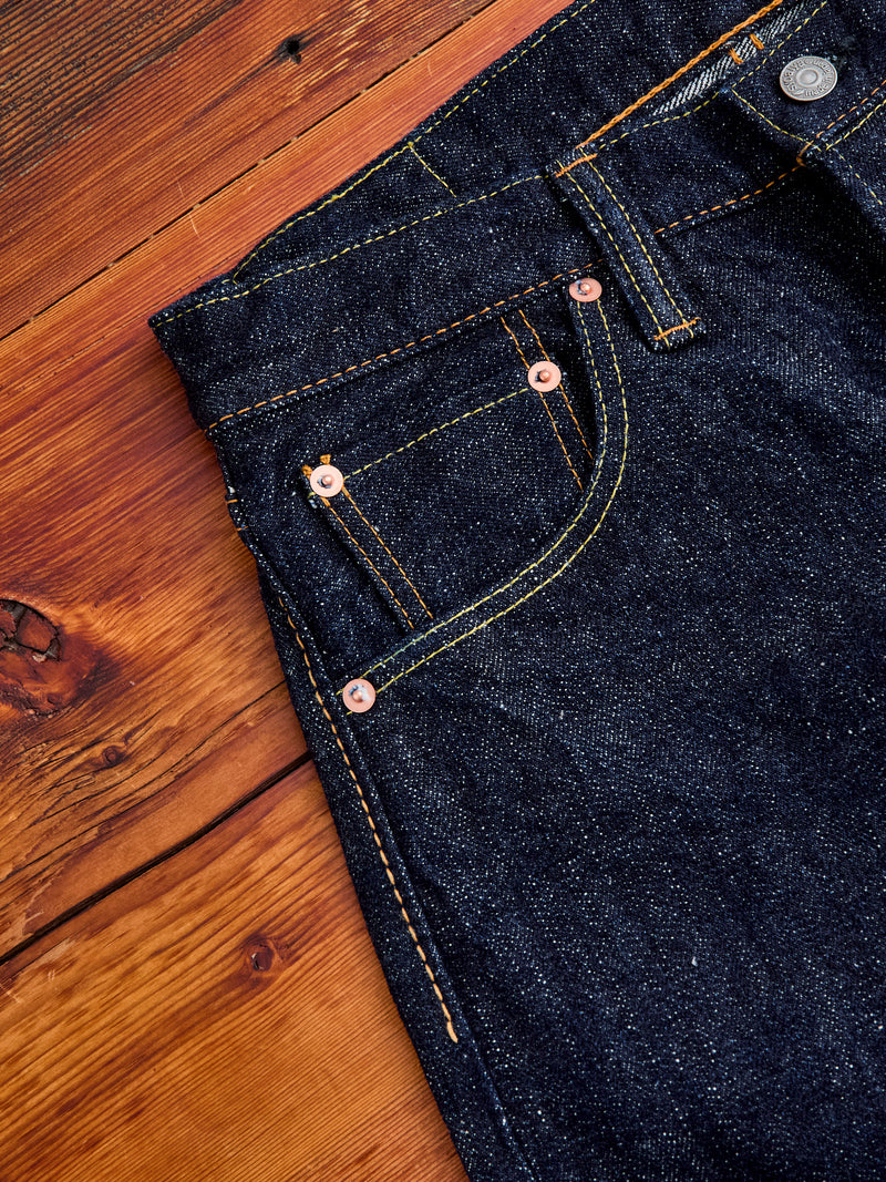 SLB-005 16.5oz Rinsed Selvedge Denim - Slim Straight Fit