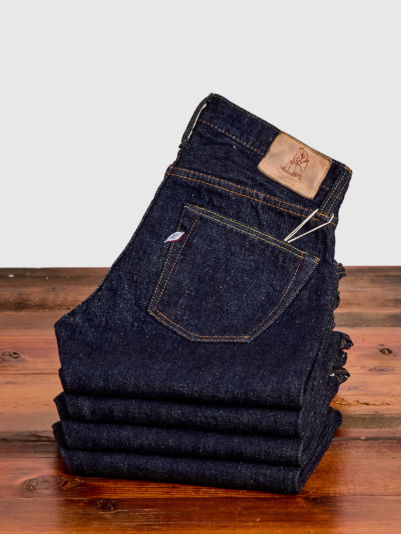 SLB-005 16.5oz Rinsed Selvedge Denim - Slim Straight Fit