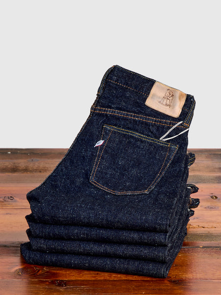 SLB-019 16.5oz Rinsed Selvedge Denim - Relaxed Tapered Fit – Blue