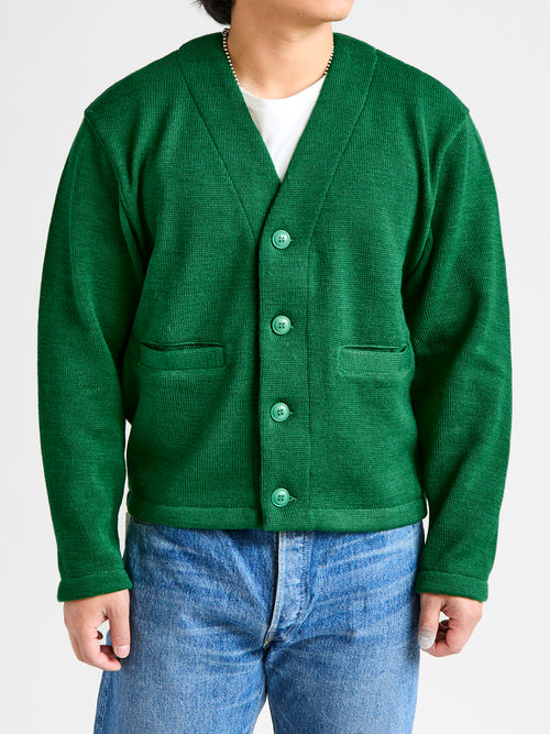 Slouchy Cardigan in Kelly Green