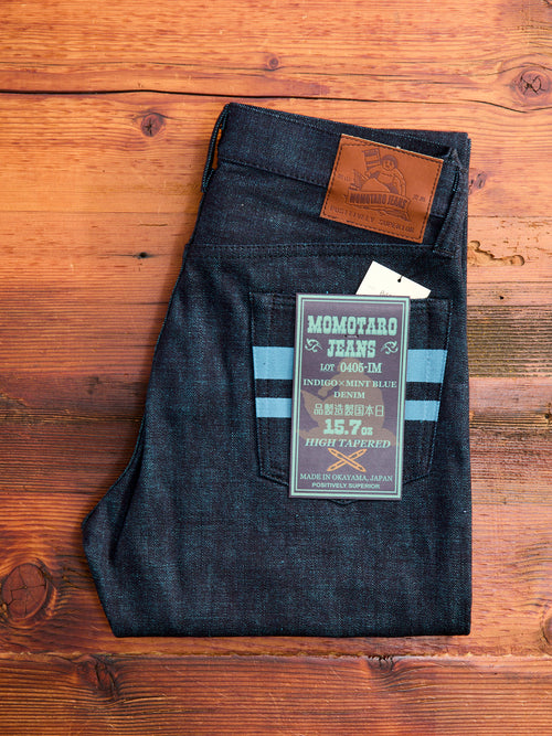 0405-IMSP "Indigo Mint" 15.7oz Selvedge Denim - High Tapered Fit