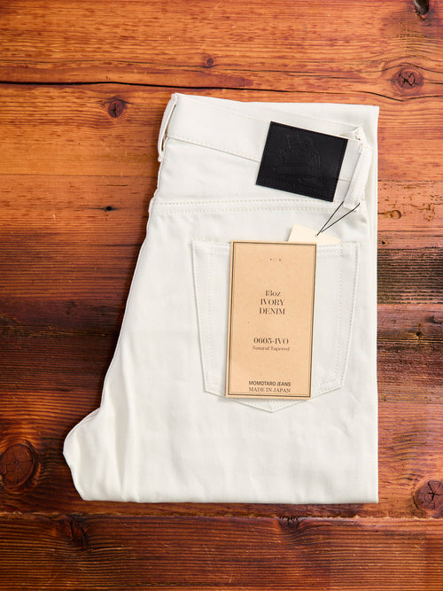 0605-IVO "Ivory" 13oz Selvedge Denim - Natural Tapered Fit