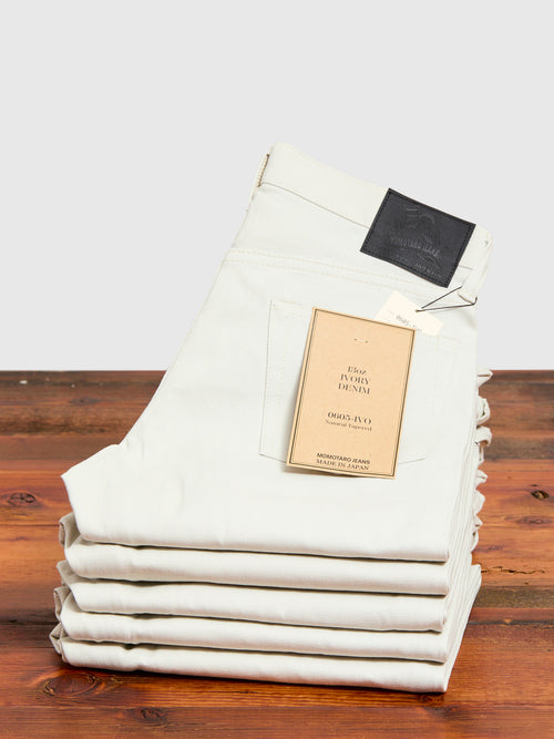 0605-IVO "Ivory" 13oz Selvedge Denim - Natural Tapered Fit