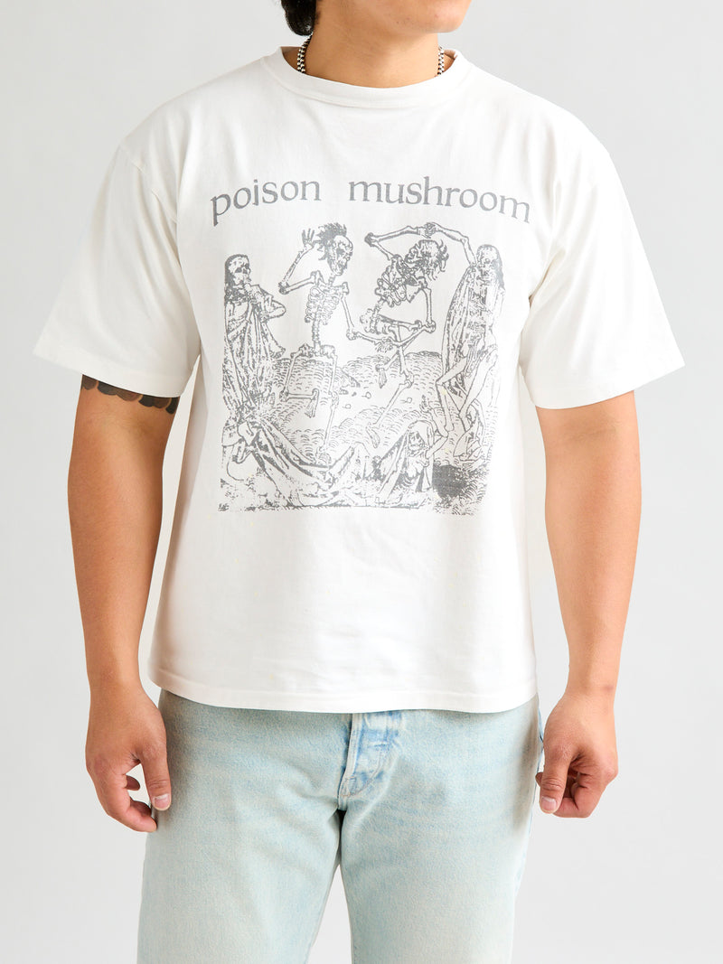 "Poison Mushroom" New Finish T-Shirt in Off White