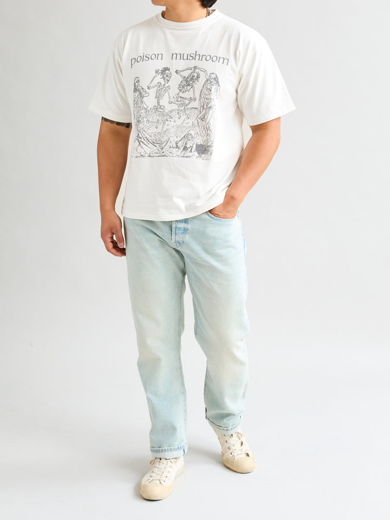 "Poison Mushroom" New Finish T-Shirt in Off White
