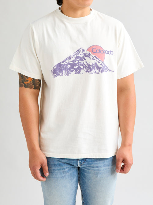 "Colorado" Special Finish T-Shirt in Off White