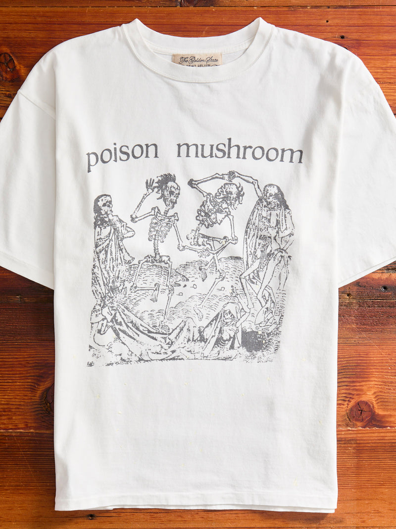 "Poison Mushroom" New Finish T-Shirt in Off White
