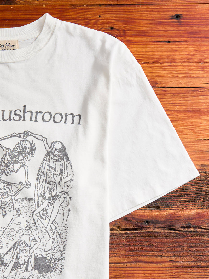"Poison Mushroom" New Finish T-Shirt in Off White