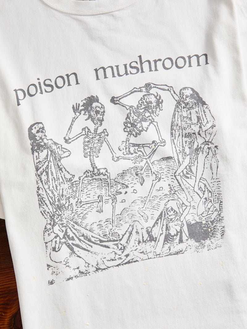 "Poison Mushroom" New Finish T-Shirt in Off White