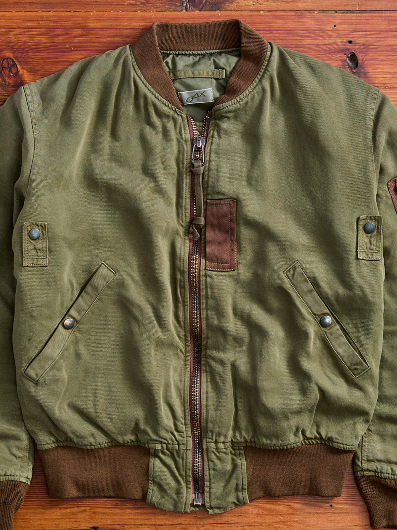 MSP-4025 Vintage Wash MA-1 Jacket in Army Green – Blue Owl Workshop