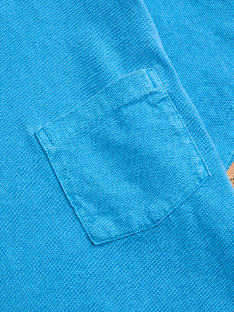 Pigment Dyed Pocket Tee in Adriatic Sea