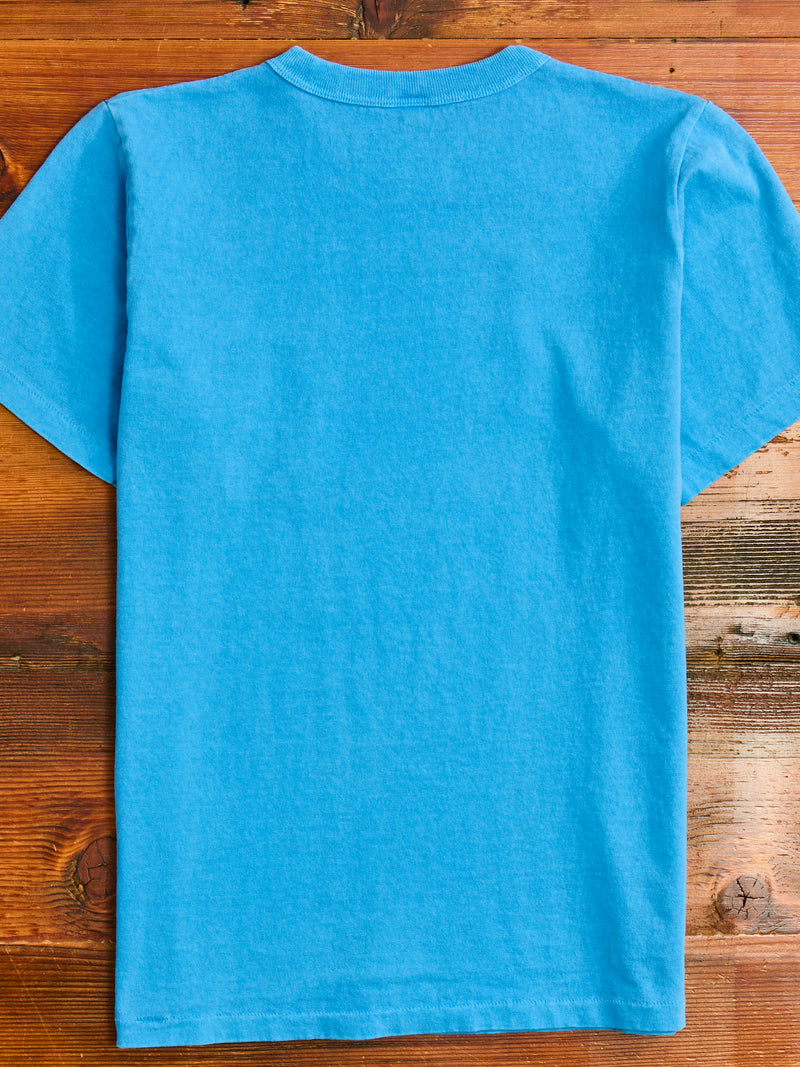 Pigment Dyed Pocket Tee in Adriatic Sea