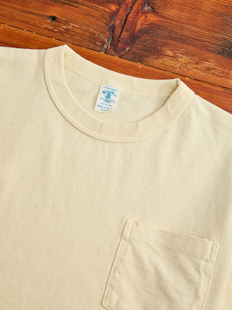 Pigment Dyed Pocket Tee in Oat Milk