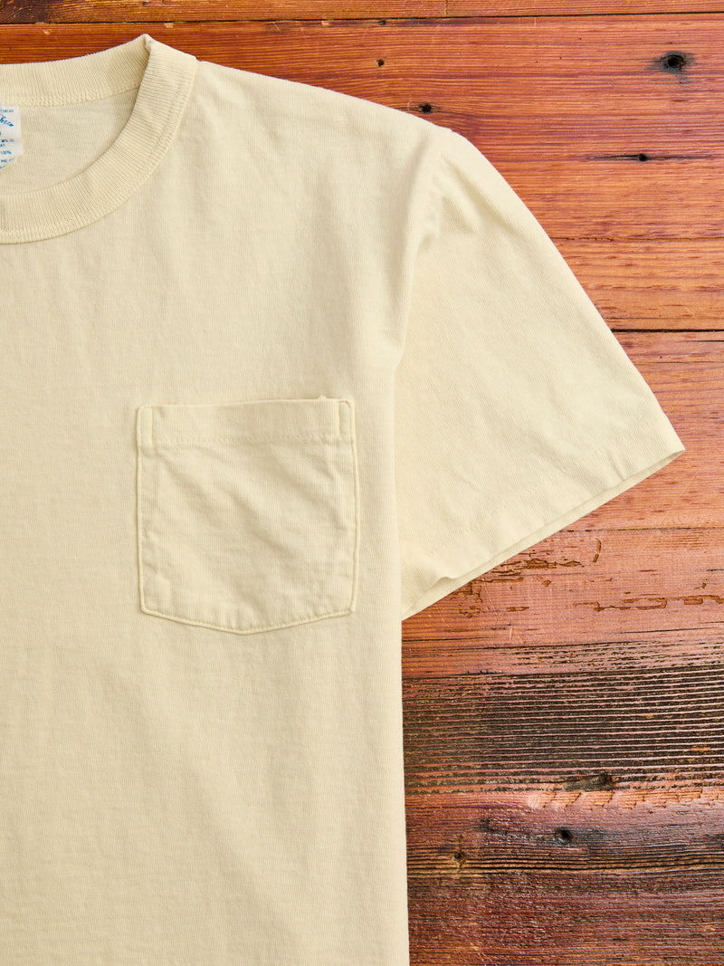Pigment Dyed Pocket Tee in Oat Milk