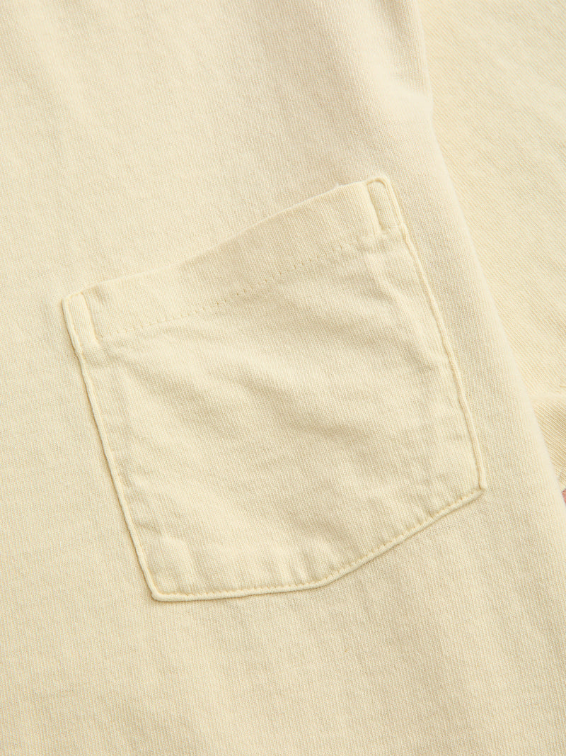 Pigment Dyed Pocket Tee in Oat Milk