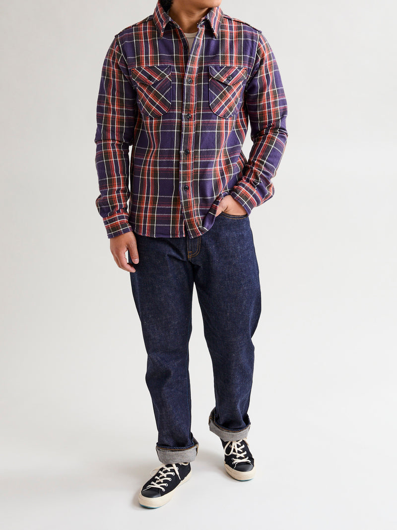 Heavy Flannel Shirt in Purple