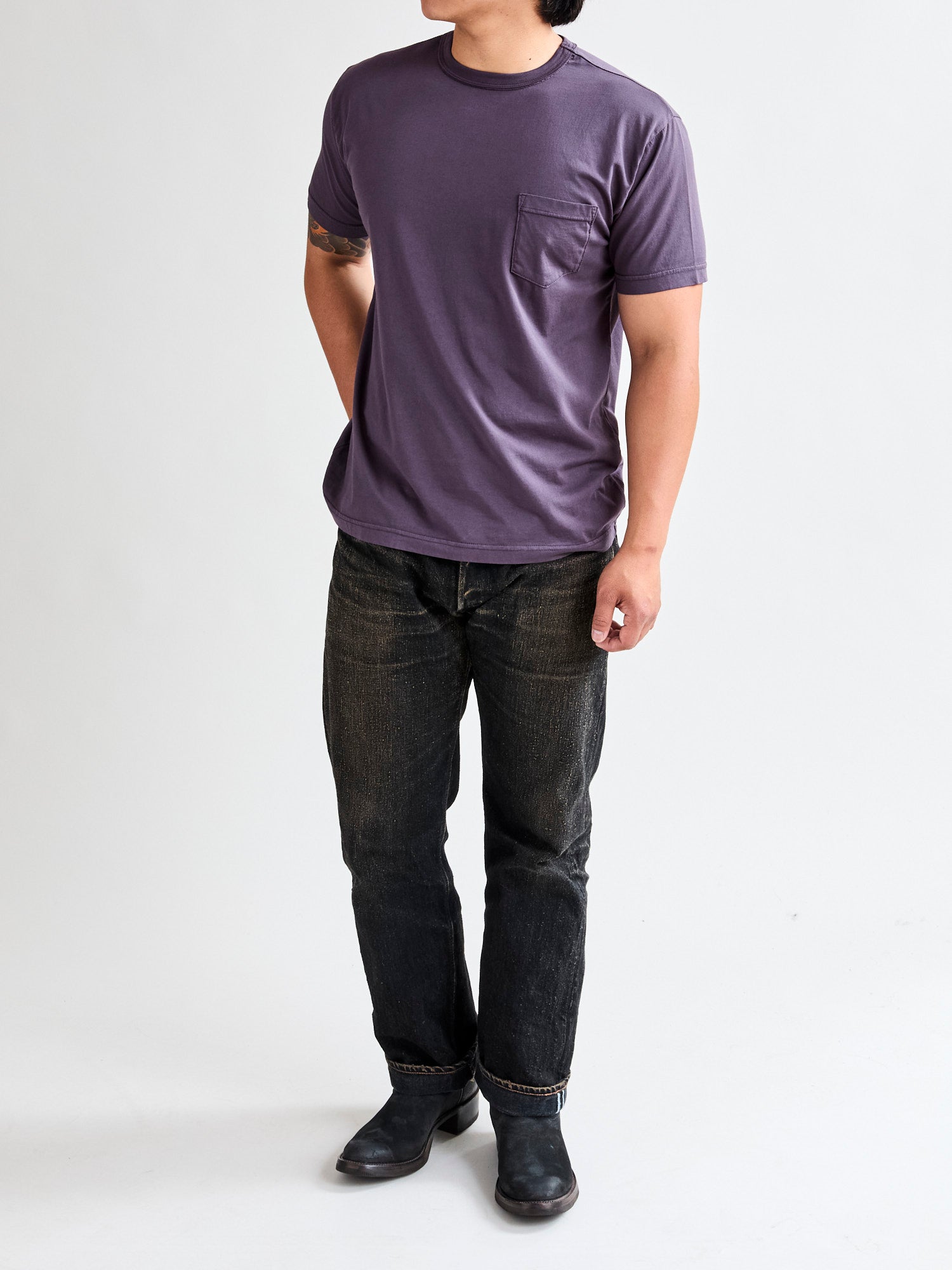 Garment Dyed Pocket T-Shirt in Plum – Blue Owl Workshop