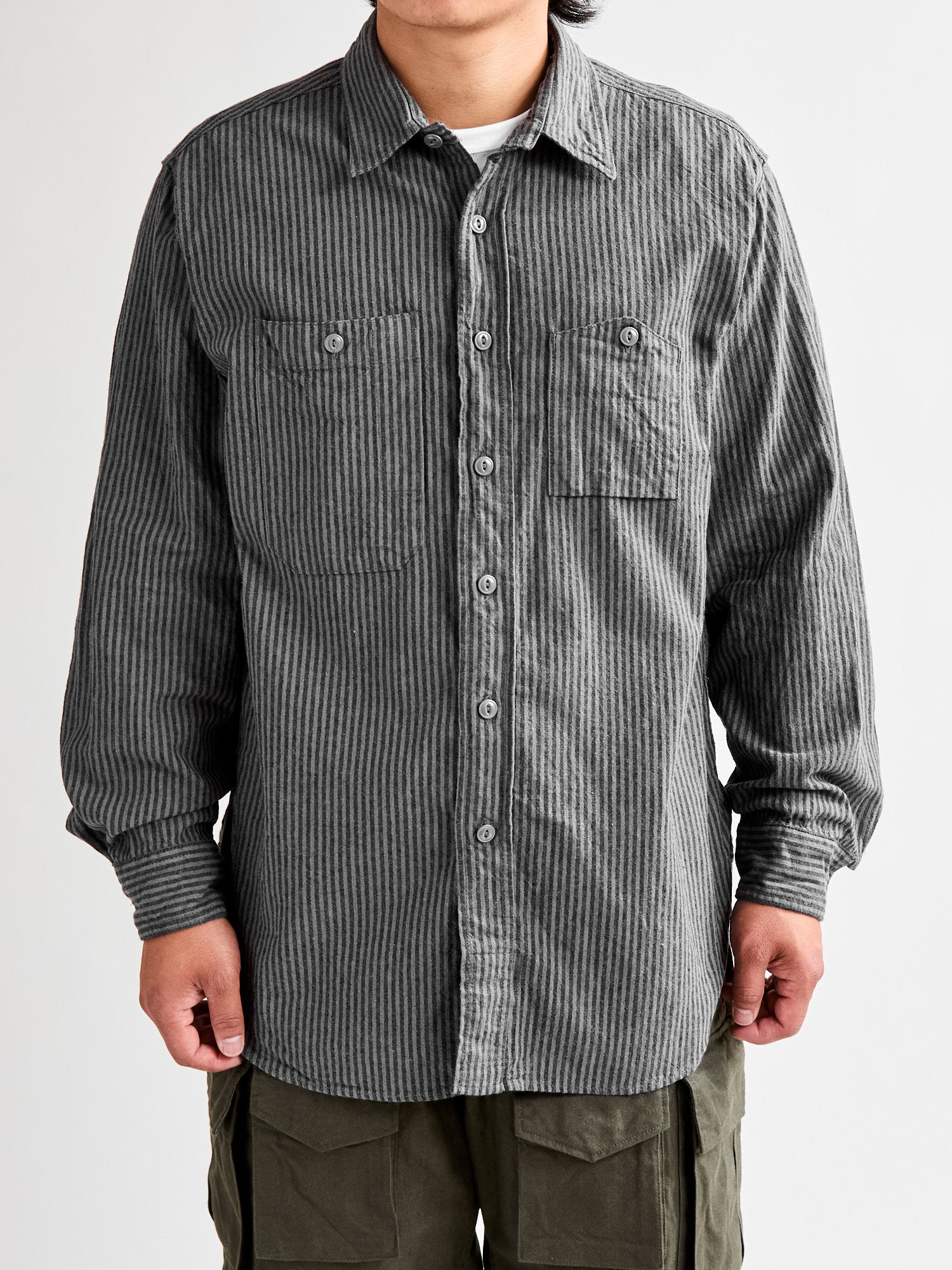 Linen Work Shirt in Charcoal Grey – Blue Owl Workshop