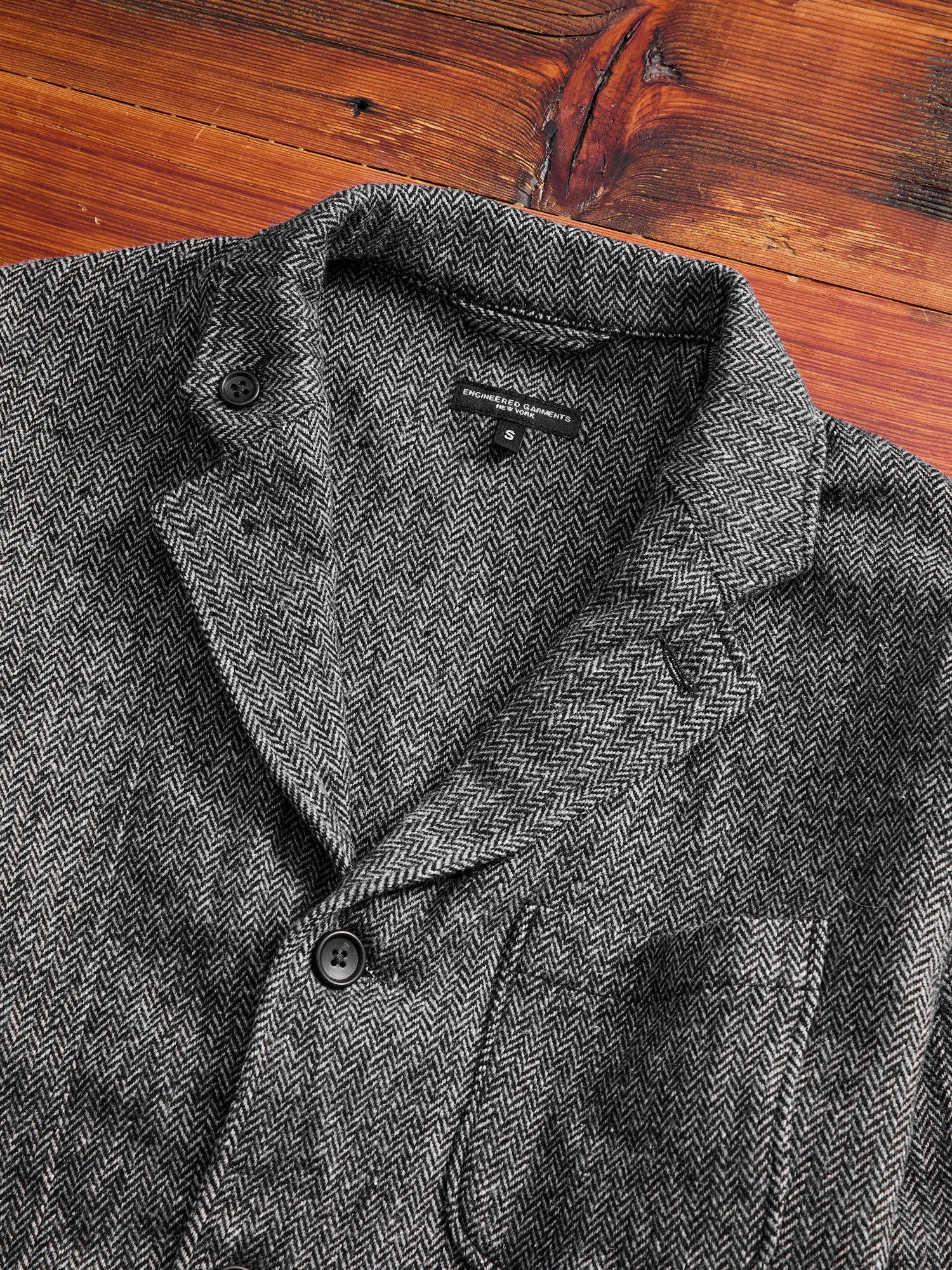 Wool Herringbone Loiter Jacket in Grey – Blue Owl Workshop