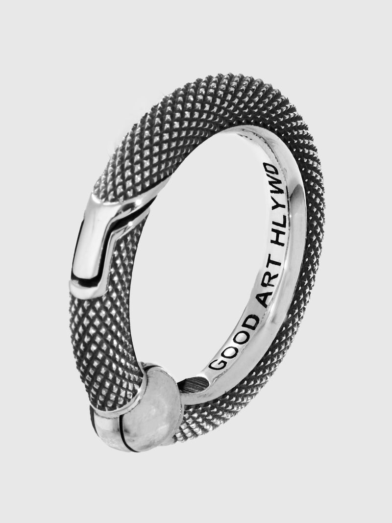 Goosebumps Spring Ring A in Sterling Silver