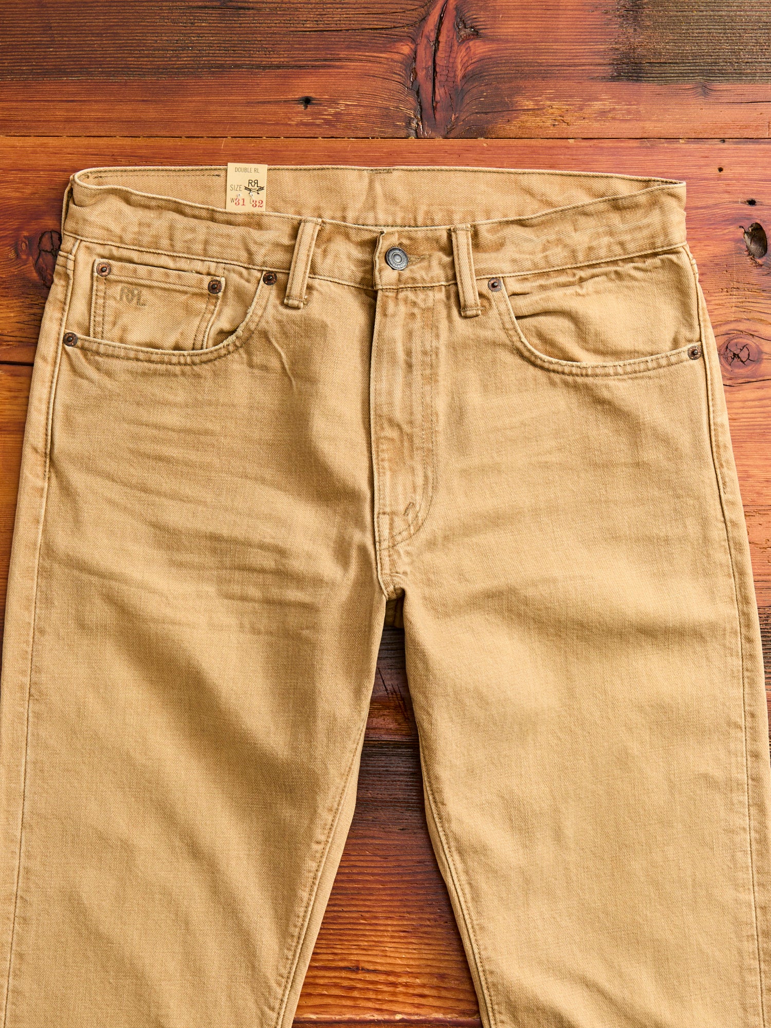 Vintage Tan 13.6oz Washed Denim - High Slim Fit – Blue Owl Workshop
