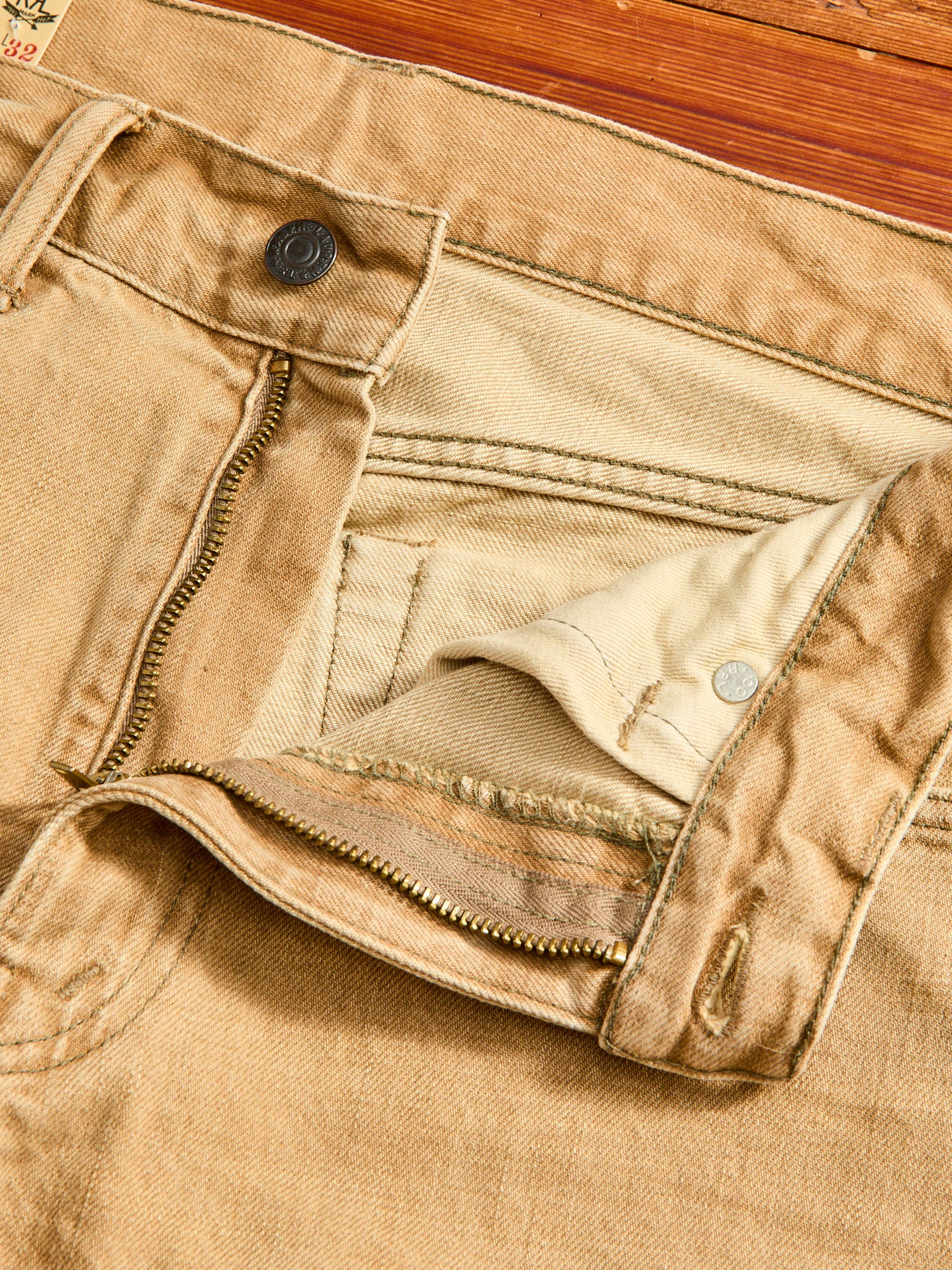 Vintage Tan 13.6oz Washed Denim - High Slim Fit – Blue Owl Workshop