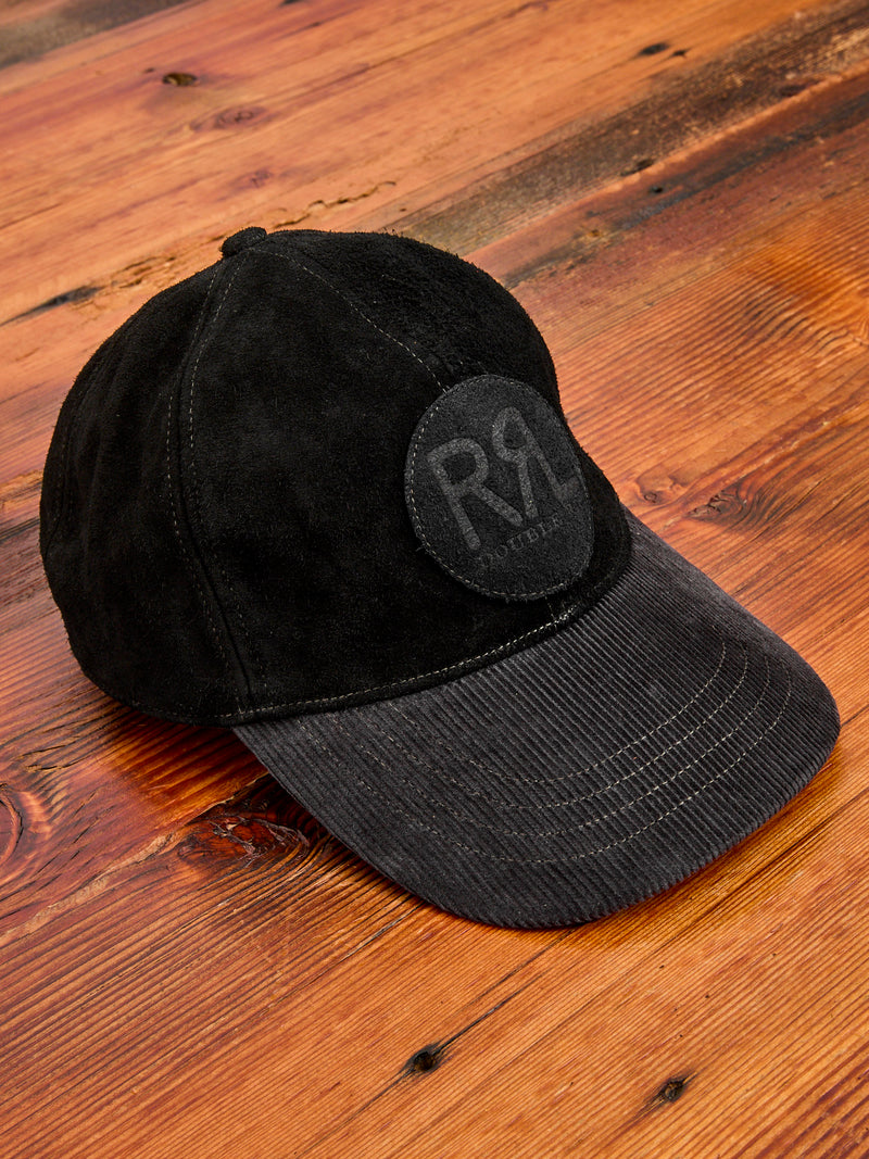 Ranch Logo Suede Cap in Black – Blue Owl Workshop