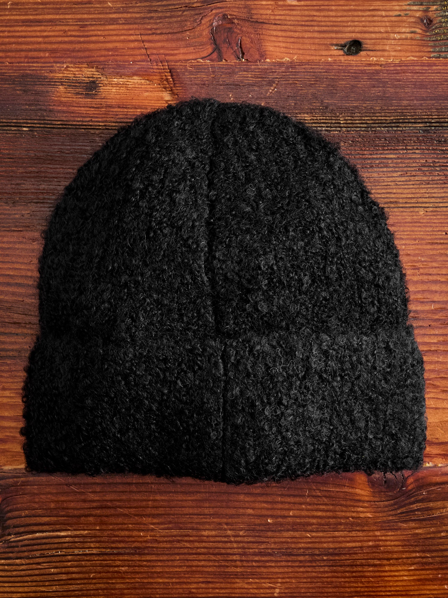 Alpaca Watch Cap in Black Boucle – Blue Owl Workshop
