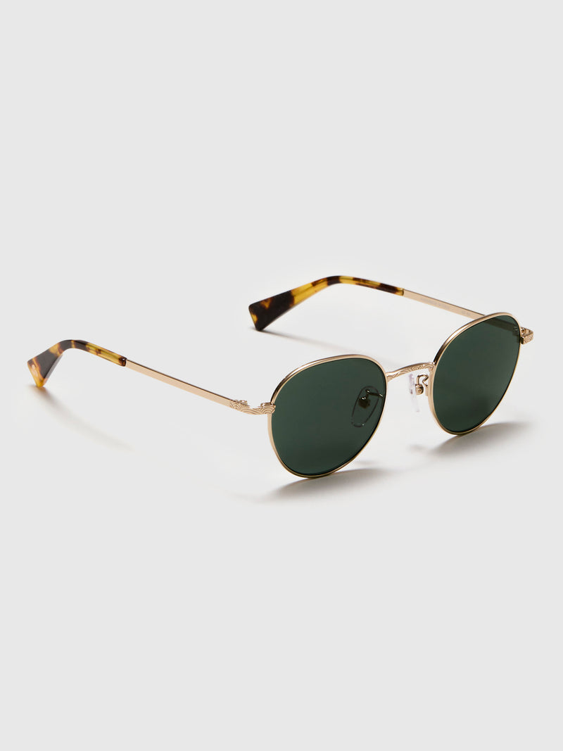 SP-04 "Steel Panto" Sunglasses in Gold/Green