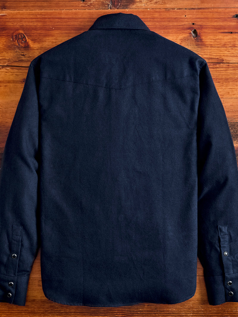 Snap Western Shirt in Midnight Shadow Stripe