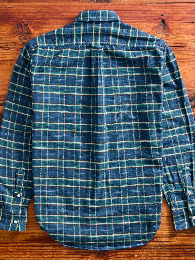 Cotton Slub Check Flannel in Blue