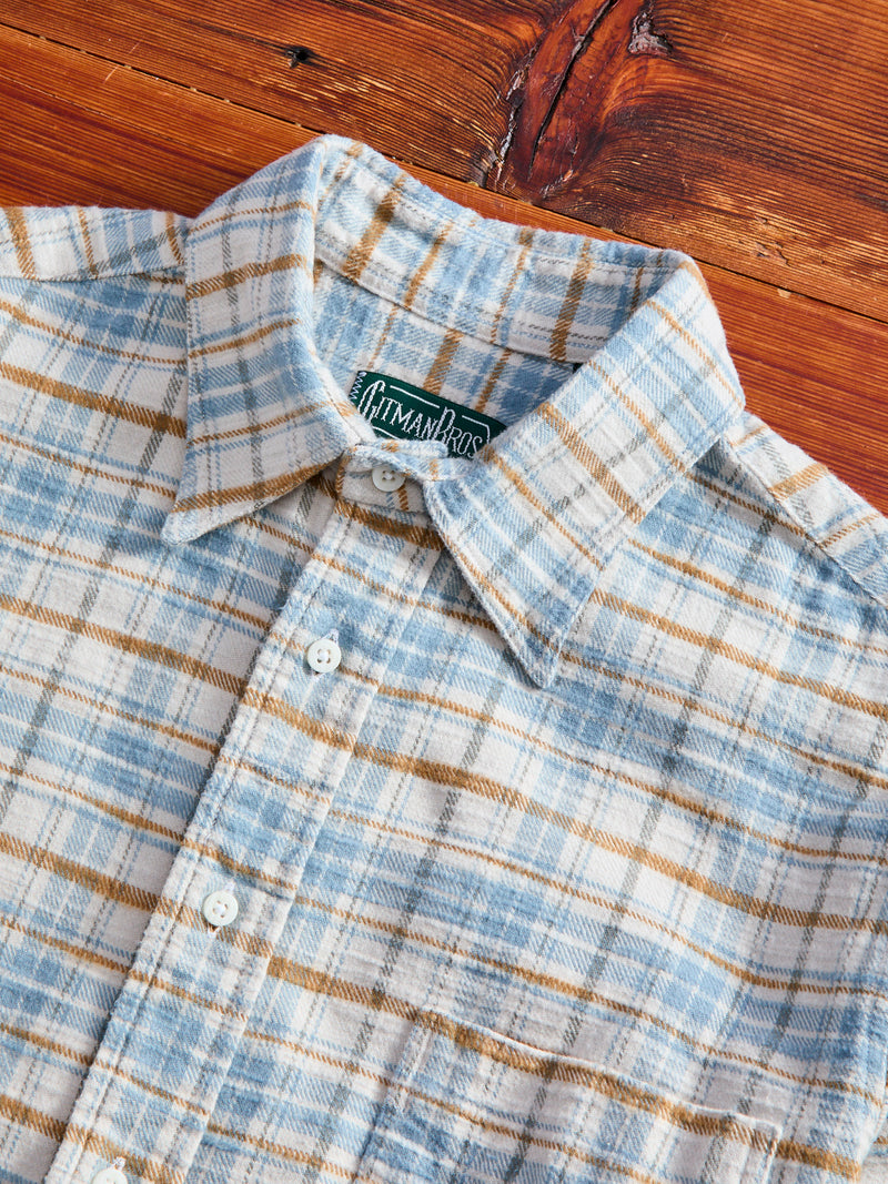 Cotton Slub Check Flannel in White