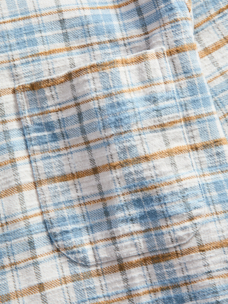 Cotton Slub Check Flannel in White