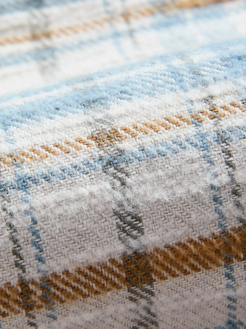 Cotton Slub Check Flannel in White