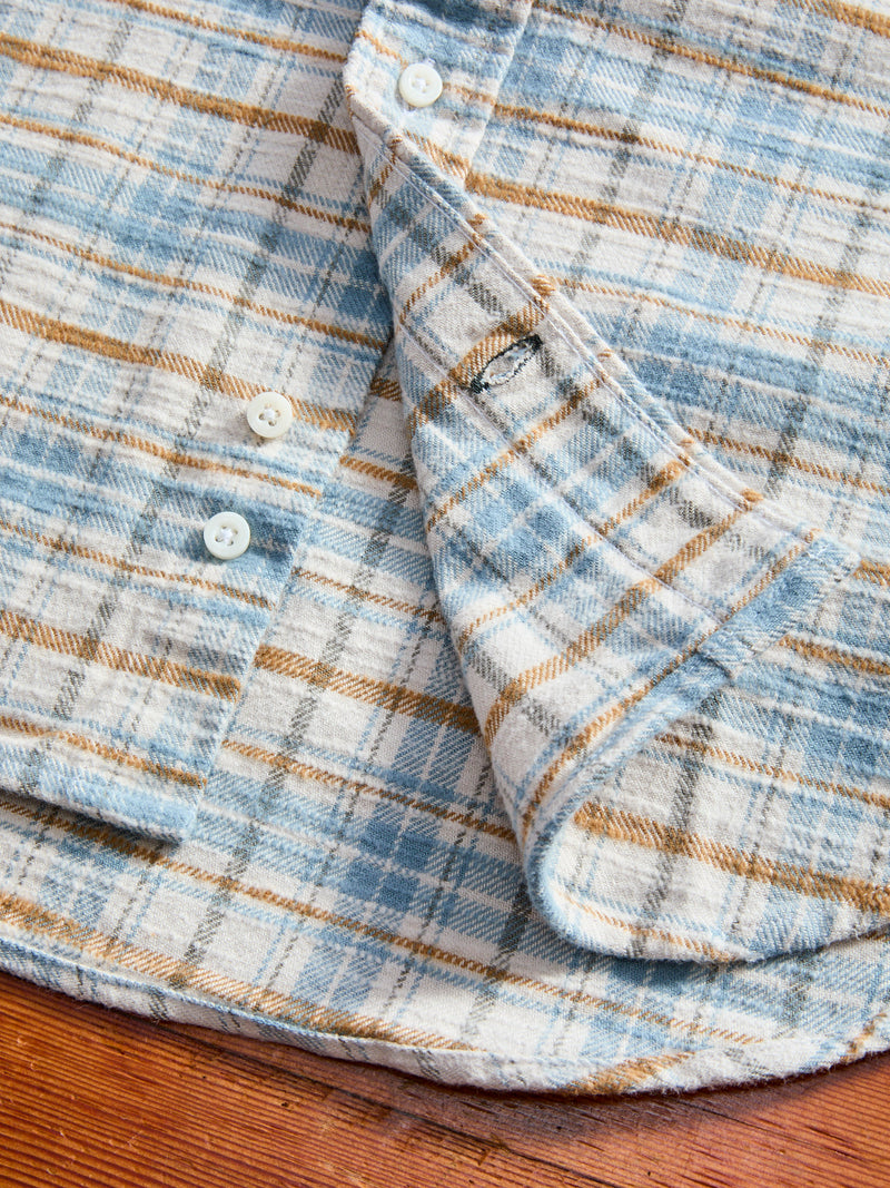 Cotton Slub Check Flannel in White