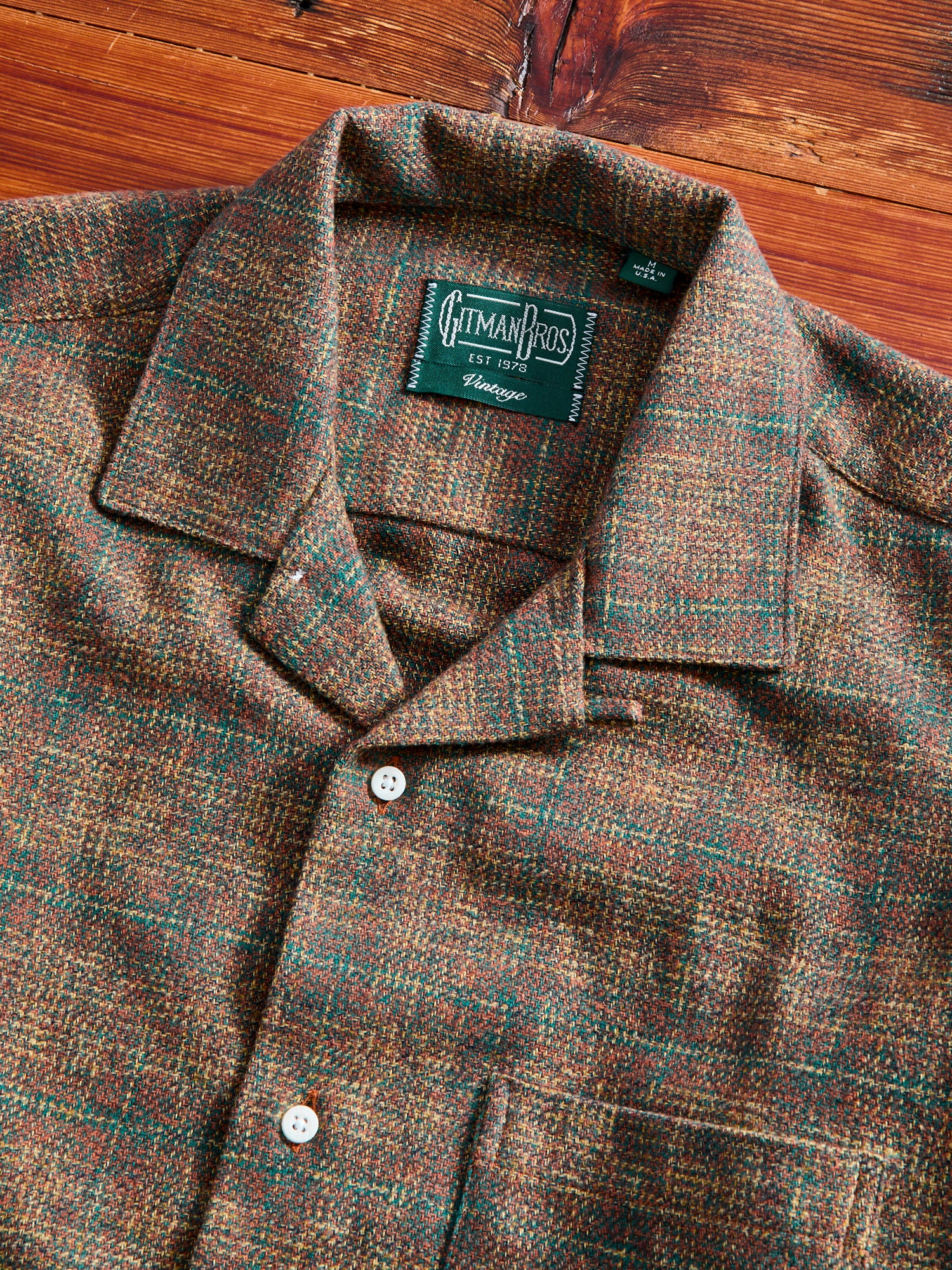 Cotton Tweed Camp Shirt in Brown – Blue Owl Workshop
