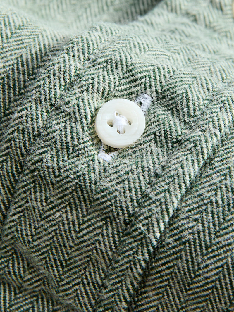 Shetland Herringbone Flannel in Basil