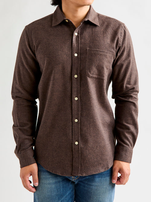 Teca Button-Up Shirt in Brown