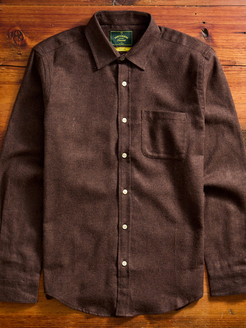 Teca Button-Up Shirt in Brown