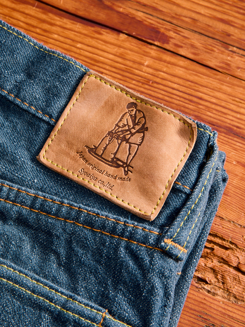 SMBL-019 "Smokey Blue" 14oz Rinsed Selvedge Denim - Relaxed Tapered Fit