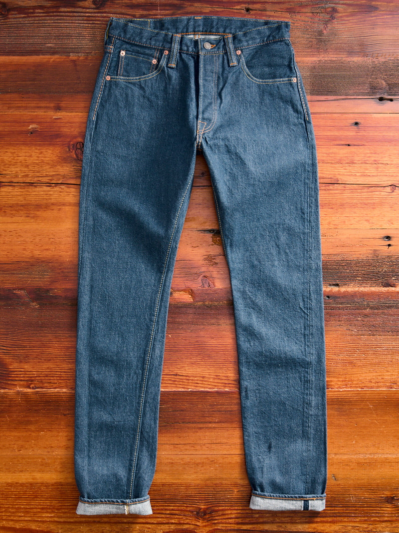 SMBL-019 "Smokey Blue" 14oz Rinsed Selvedge Denim - Relaxed Tapered Fit