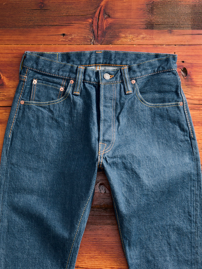 SMBL-019 "Smokey Blue" 14oz Rinsed Selvedge Denim - Relaxed Tapered Fit