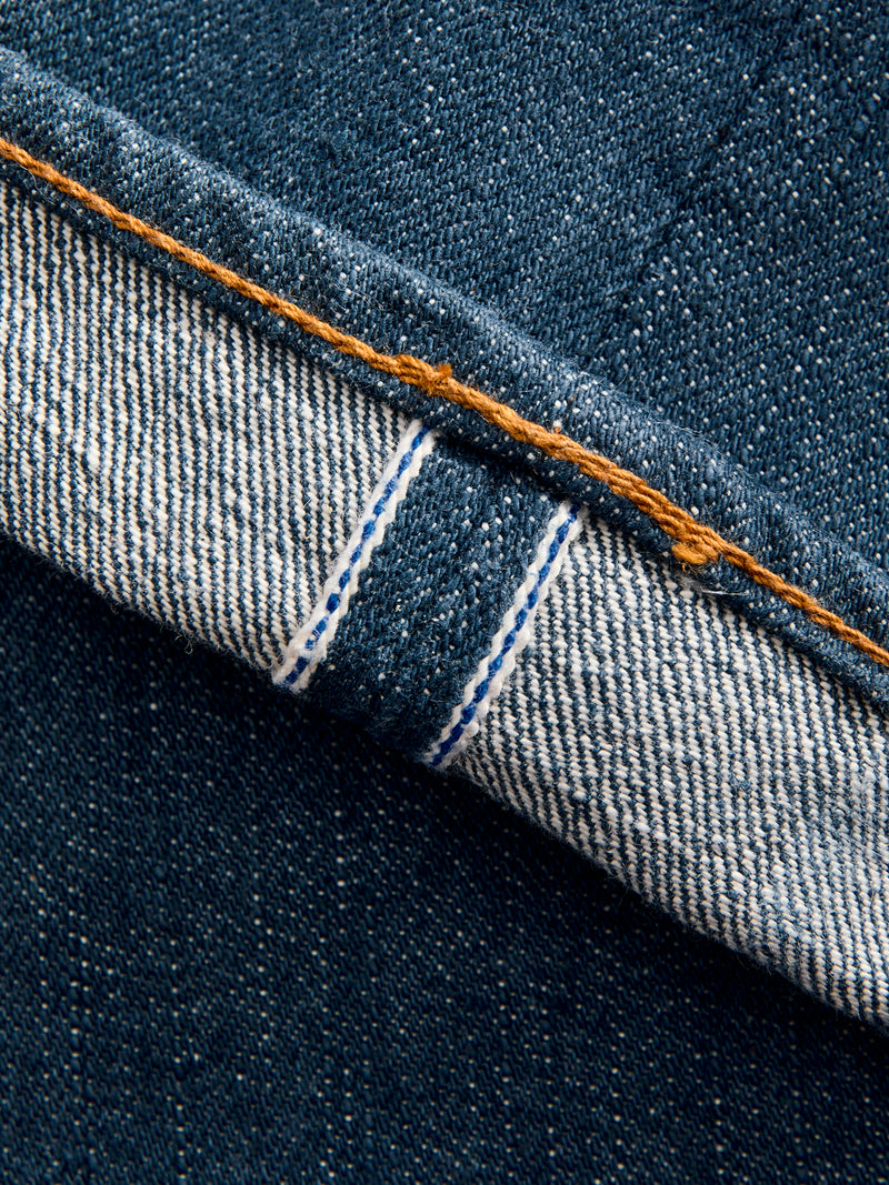 SMBL-019 "Smokey Blue" 14oz Rinsed Selvedge Denim - Relaxed Tapered Fit