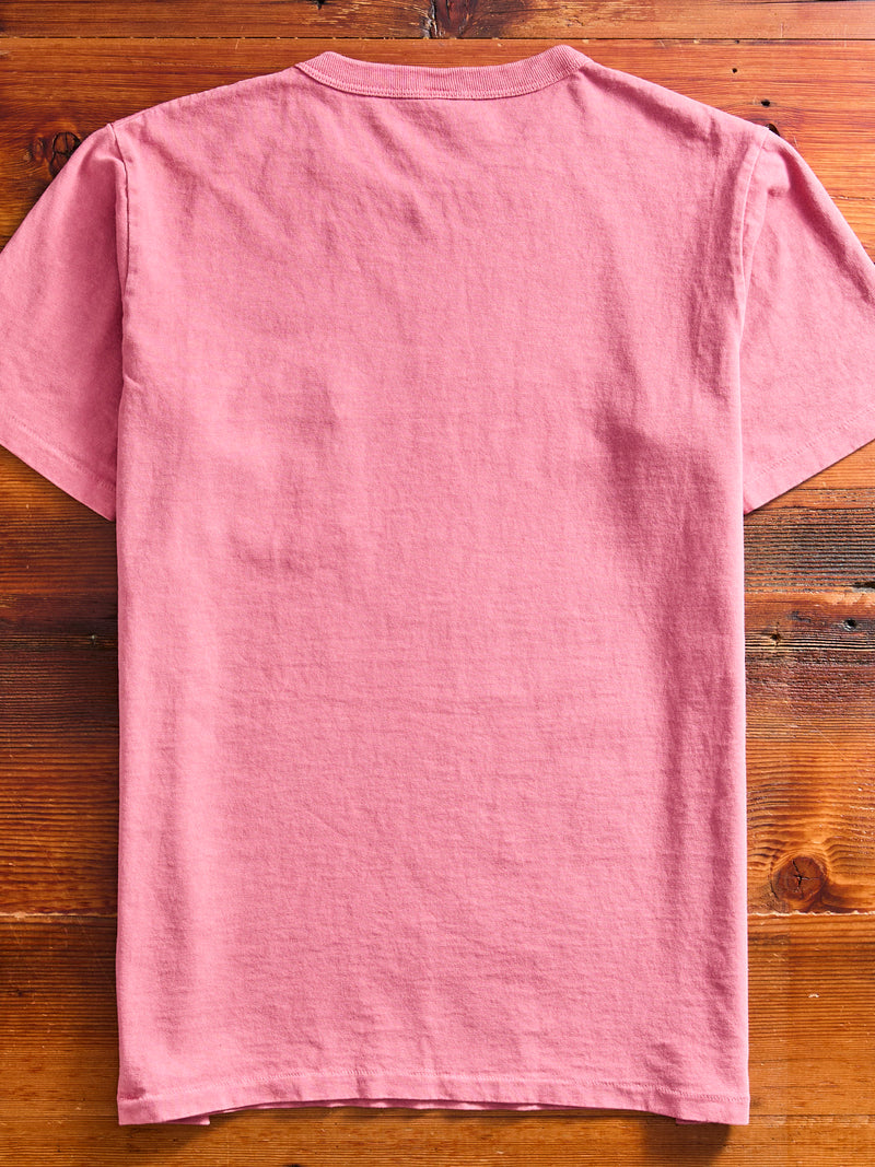 Pigment Dyed Pocket Tee in Red Grey